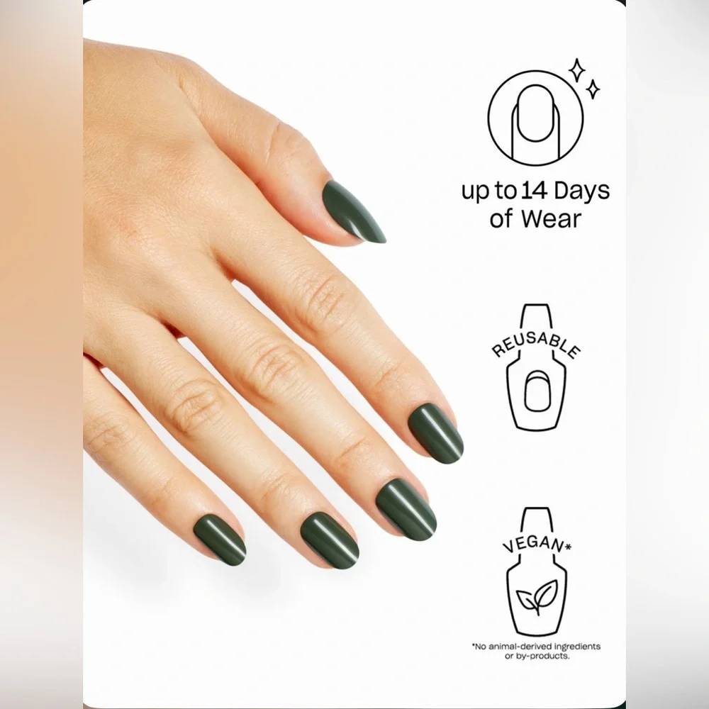 OPI On Point Press-On Nail Kit Suzi the First Lady of Nails Dark Green